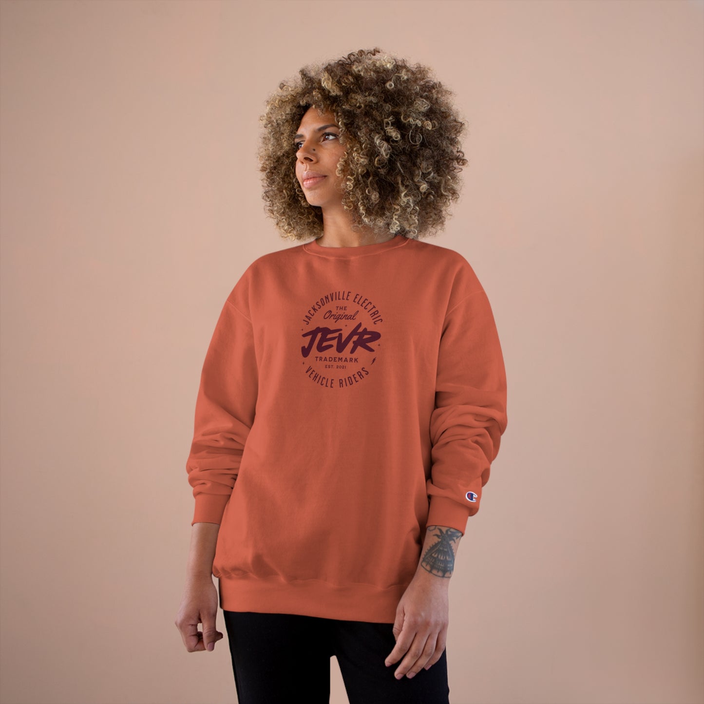 Official JEVR Emblem Champion Brand Sweatshirt (10 Colors)