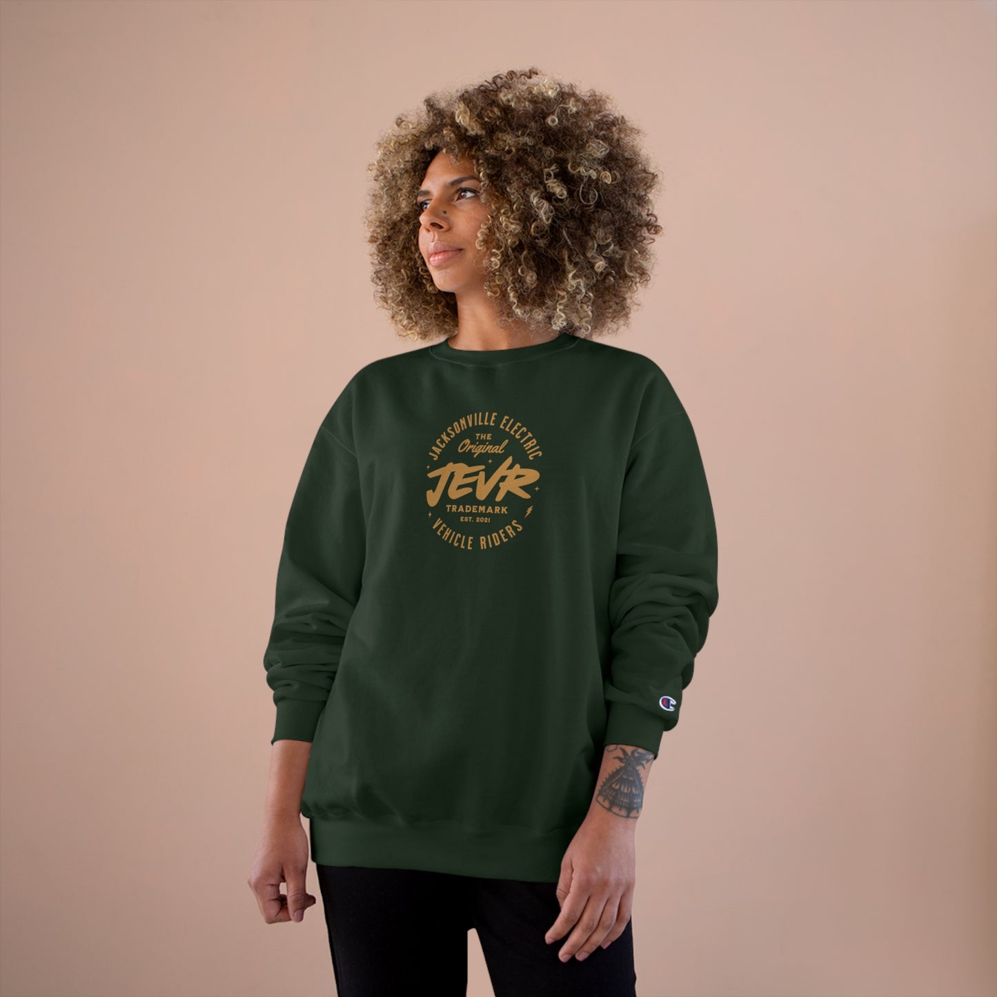 Official JEVR Emblem Champion Brand Sweatshirt (10 Colors)