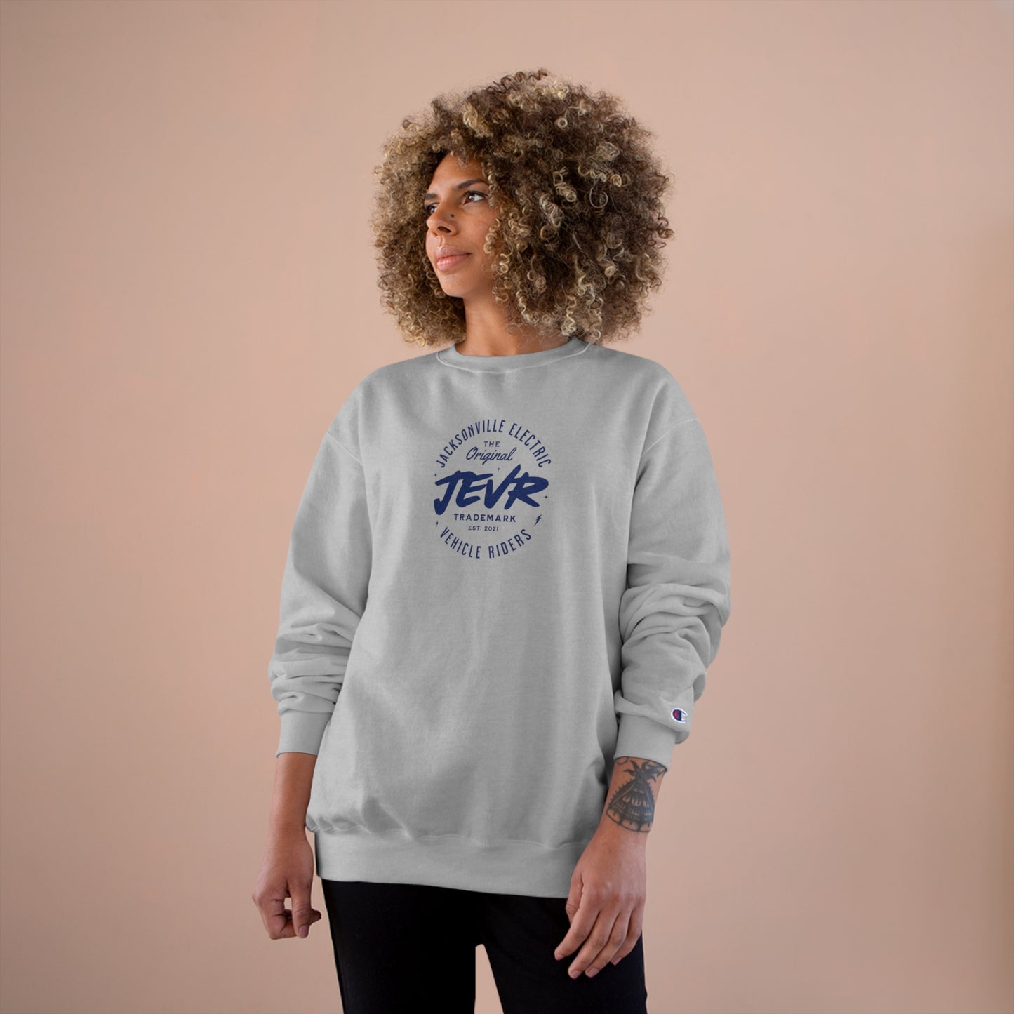 Official JEVR Emblem Champion Brand Sweatshirt (10 Colors)