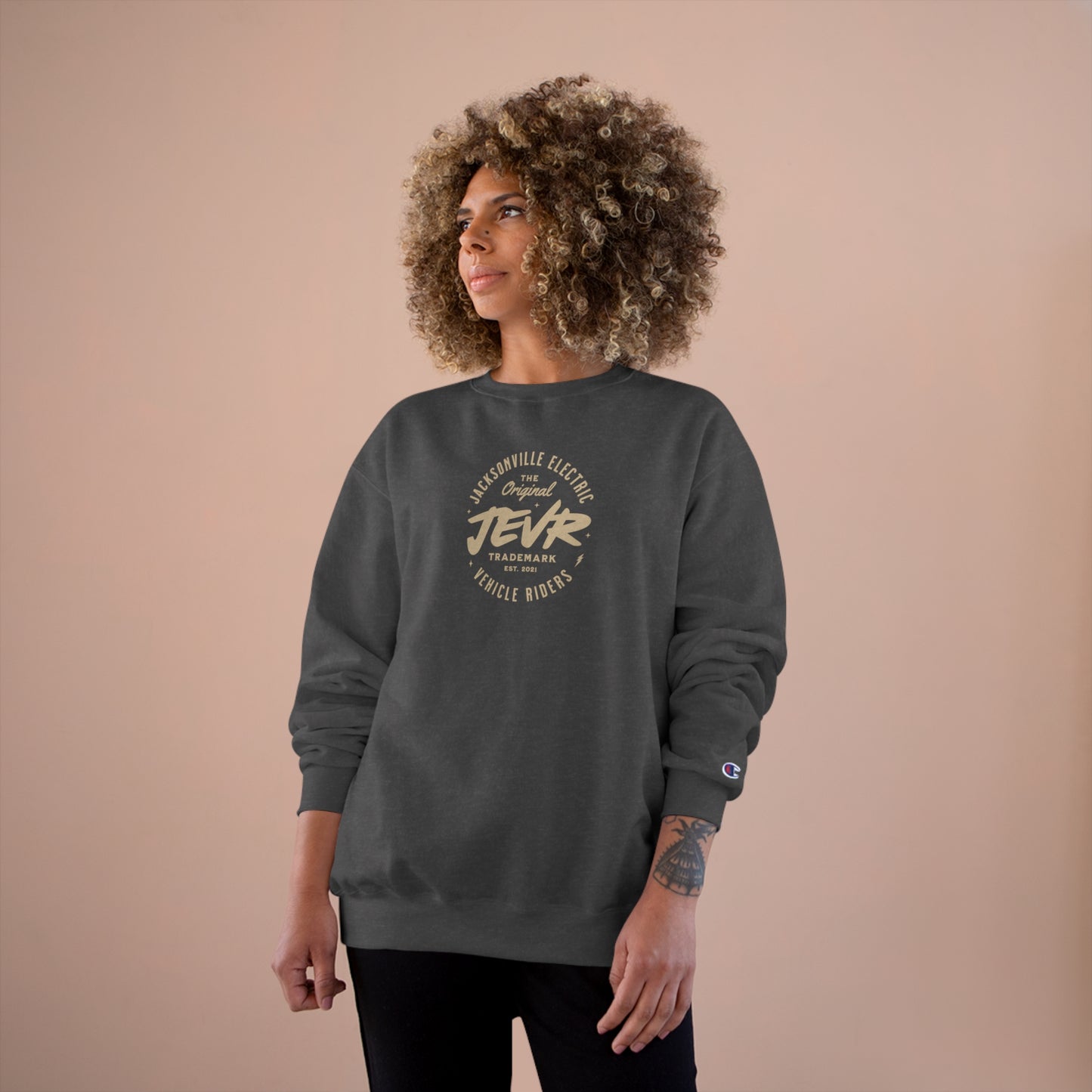 Official JEVR Emblem Champion Brand Sweatshirt (10 Colors)